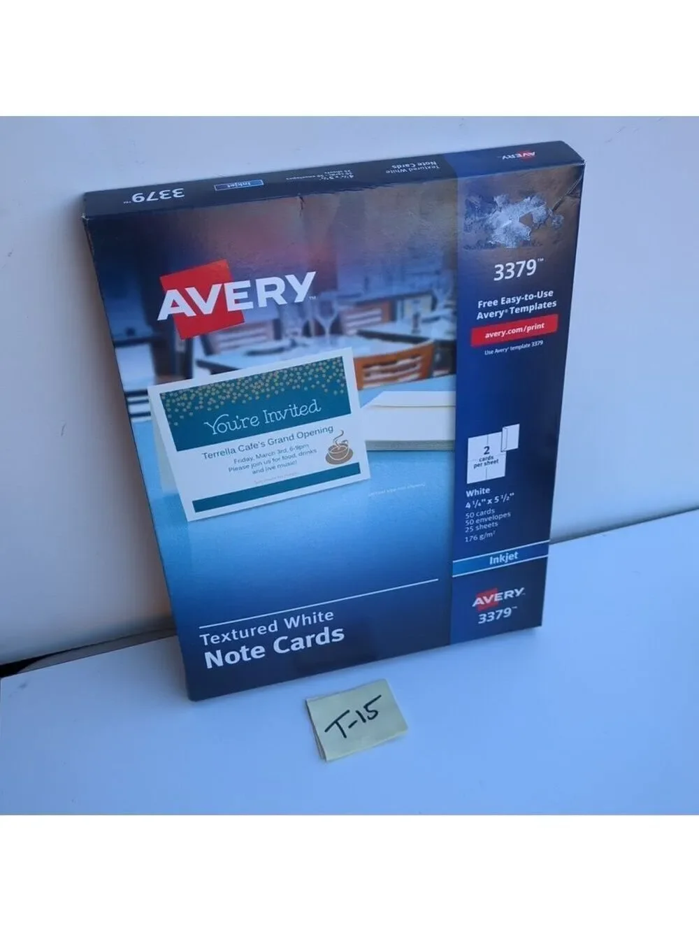 Avery 3379 Note Cards w/ Matching Envelopes (50 CRD, 2 CRD/SHT, 25 SHT/BX) New